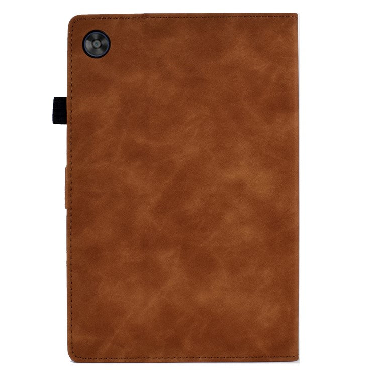 For Huawei Enjoy Tablet 2  /  MatePad T 10 9.7 inch  /  T 10S 10.1 inch  /  Honor Pad 6 10.1-inch  /  Pad X6 9.7 inch Butterfly Flower Pattern Imprinted Tablet Case PU Leather Stand Card Slot Cover - Brown