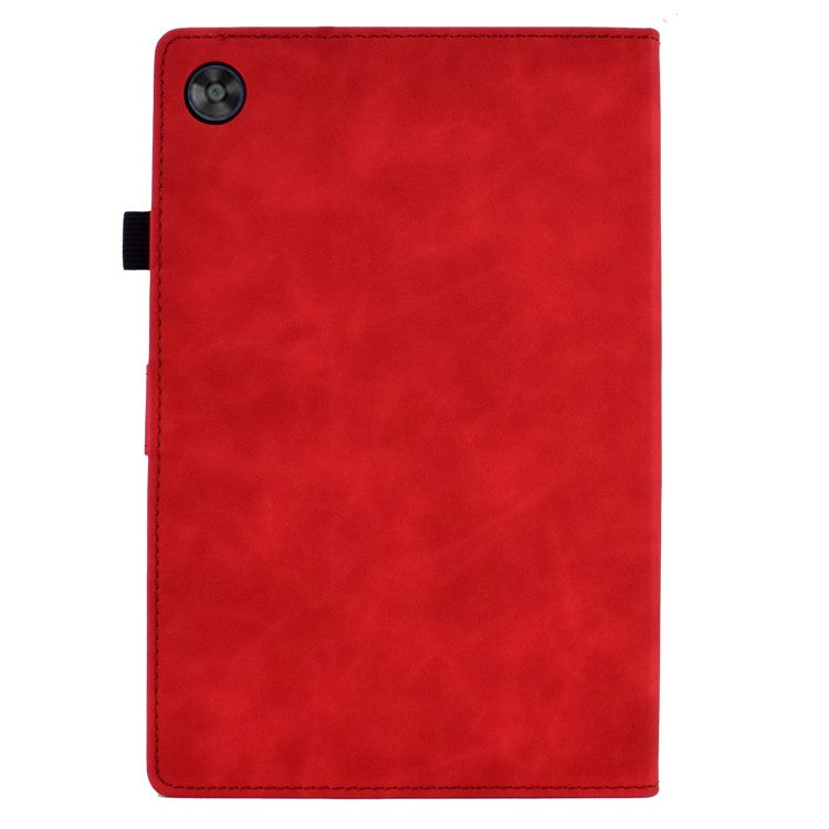 For Huawei Enjoy Tablet 2  /  MatePad T 10 9.7 inch  /  T 10S 10.1 inch  /  Honor Pad 6 10.1-inch  /  Pad X6 9.7 inch Butterfly Flower Pattern Imprinted Tablet Case PU Leather Stand Card Slot Cover - Red