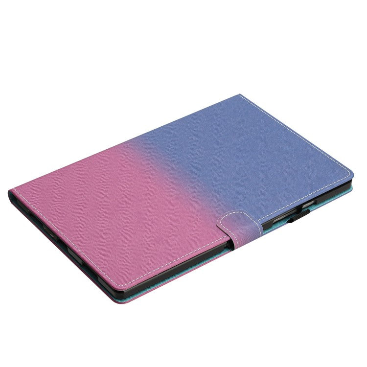 For Huawei Enjoy Tablet 2 / MatePad T 10 / T 10S / Honor Pad 6 10.1-inch / Pad X6 9.7 inch Stitching Lines Gradient Leather Tablet Stand Case - Blue / Rose