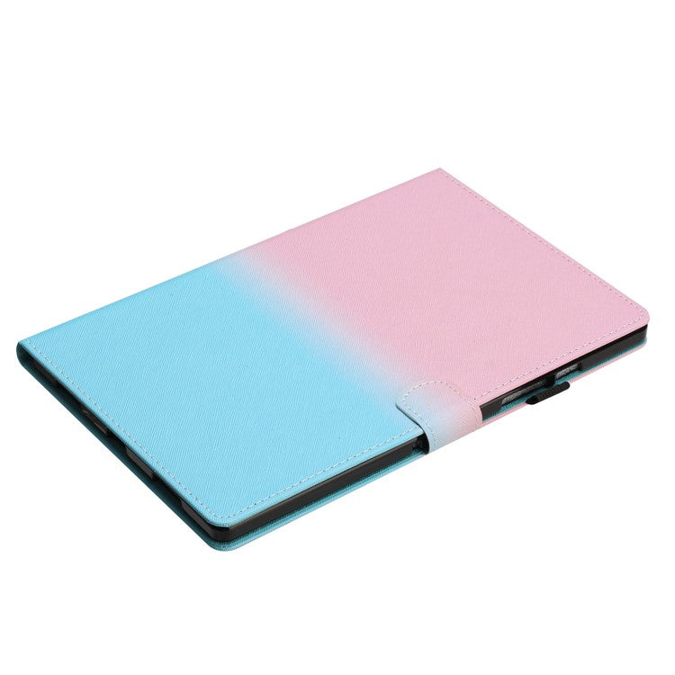 For Huawei Enjoy Tablet 2 / MatePad T 10 / T 10S / Honor Pad 6 10.1-inch / Pad X6 9.7 inch Stitching Lines Gradient Leather Tablet Stand Case - Pink / Blue