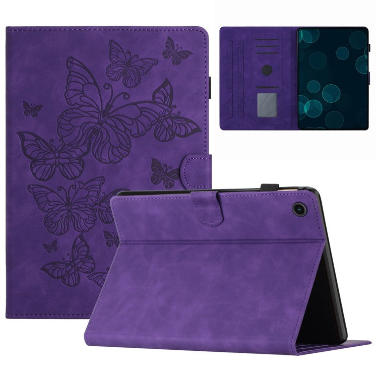 For Honor Pad 6 10.1-inch / Pad X6 9.7 inch / Huawei Enjoy Tablet 2 / MatePad T 10 9.7 inch / T 10S 10.1 inch  Card Slot Leather Tablet Case Cover - Purple