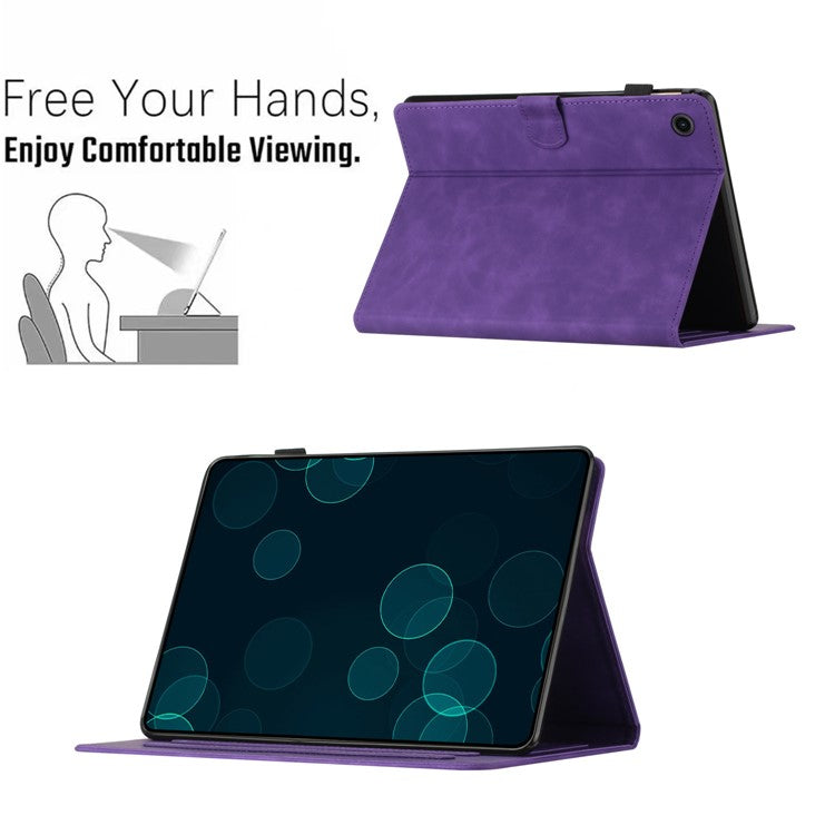 For Honor Pad 6 10.1-inch / Pad X6 9.7 inch / Huawei Enjoy Tablet 2 / MatePad T 10 9.7 inch / T 10S 10.1 inch  Card Slot Leather Tablet Case Cover - Purple