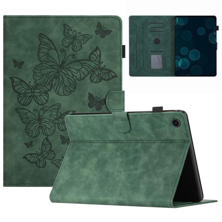 For Honor Pad 6 10.1-inch / Pad X6 9.7 inch / Huawei Enjoy Tablet 2 / MatePad T 10 9.7 inch / T 10S 10.1 inch  Card Slot Leather Tablet Case Cover - Army Green