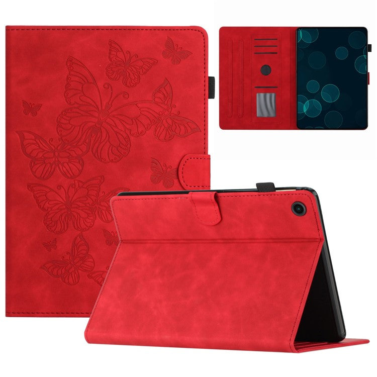 For Honor Pad 6 10.1-inch / Pad X6 9.7 inch / Huawei Enjoy Tablet 2 / MatePad T 10 9.7 inch / T 10S 10.1 inch  Card Slot Leather Tablet Case Cover - Red