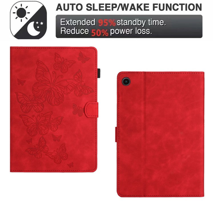 For Honor Pad 6 10.1-inch / Pad X6 9.7 inch / Huawei Enjoy Tablet 2 / MatePad T 10 9.7 inch / T 10S 10.1 inch  Card Slot Leather Tablet Case Cover - Red