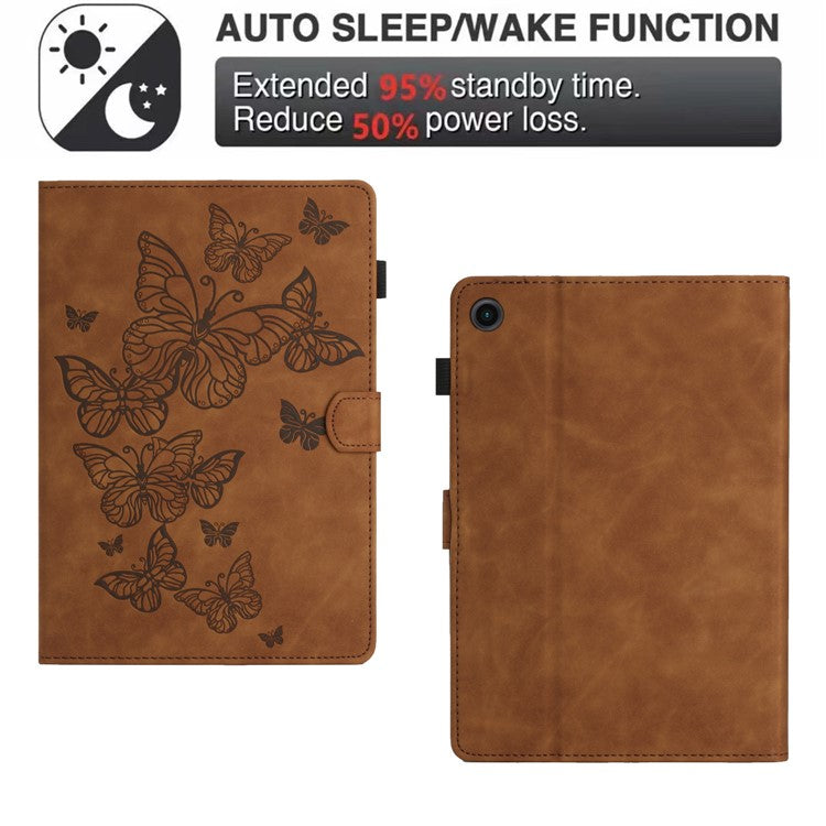 For Honor Pad 6 10.1-inch / Pad X6 9.7 inch / Huawei Enjoy Tablet 2 / MatePad T 10 9.7 inch / T 10S 10.1 inch  Card Slot Leather Tablet Case Cover - Brown