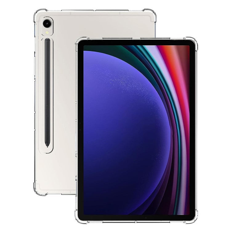 For Samsung Galaxy Tab S9 Reinforced Corners Tablet Case Drop-Proof Transparent TPU Cover