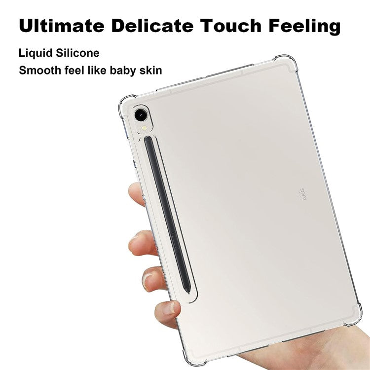 For Samsung Galaxy Tab S9 Reinforced Corners Tablet Case Drop-Proof Transparent TPU Cover