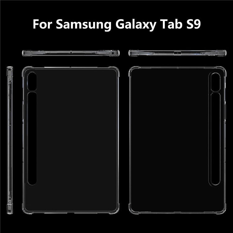 For Samsung Galaxy Tab S9 Reinforced Corners Tablet Case Drop-Proof Transparent TPU Cover