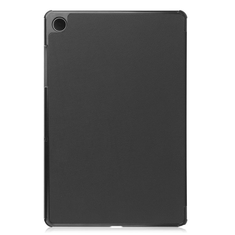 For Samsung Galaxy Tab A9 Tri-fold Stand PU Leather Tablet Case Full Protection Tablet Cover - Black