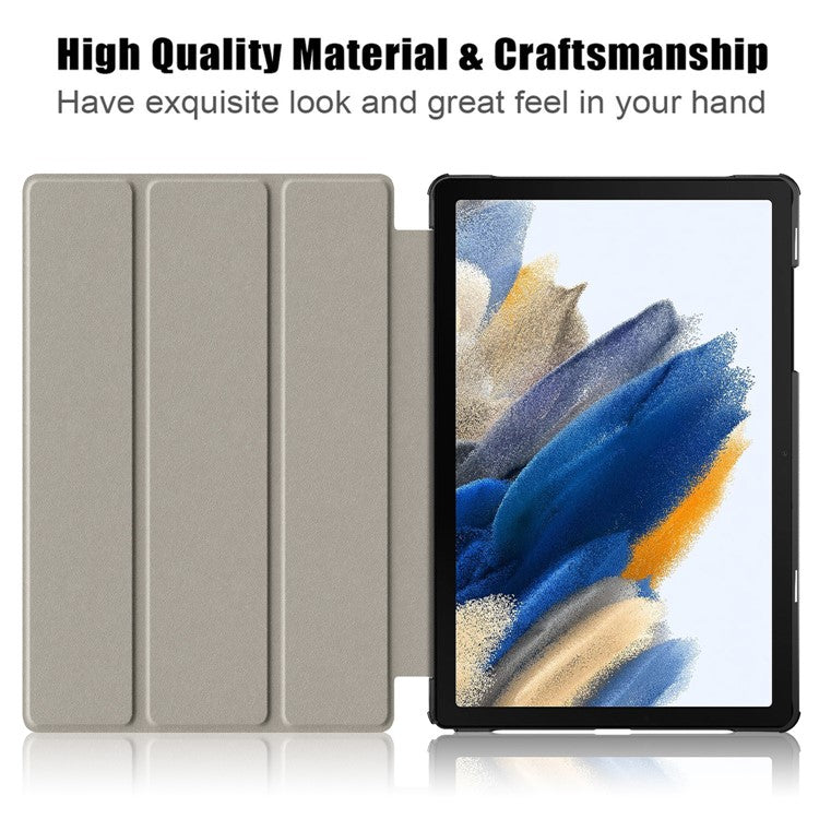 For Samsung Galaxy Tab  A9+ X210 / X216 / X218 Trifold Stand Smart Folio Cover PU Leather Pattern Printing Tablet Case - Wave