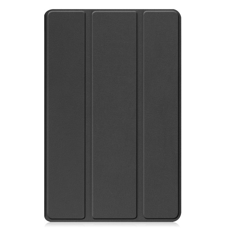 For Samsung Galaxy Tab A9+ PU Leather Tablet Case Tri-fold Stand Cover with Auto Sleep / Wake - Black