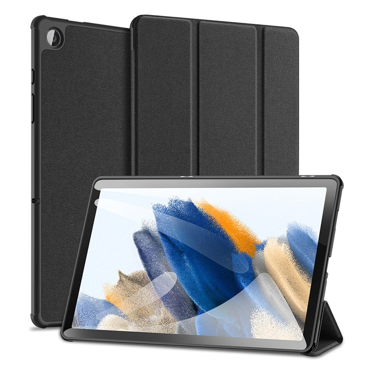 DUX DUCIS Domo Series for Samsung Galaxy Tab A9+ Business Tri-fold Stand Cover PU Leather Auto Wake / Sleep Tablet Case - Black