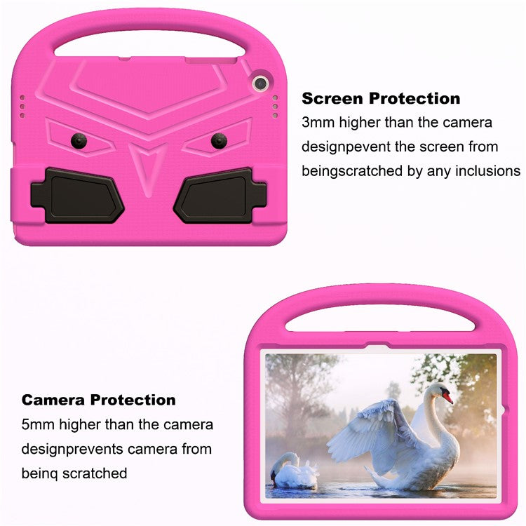 For Samsung Galaxy Tab A9+ Case Sparrow Style Hand Grip Kickstand EVA Tablet Cover - Rose