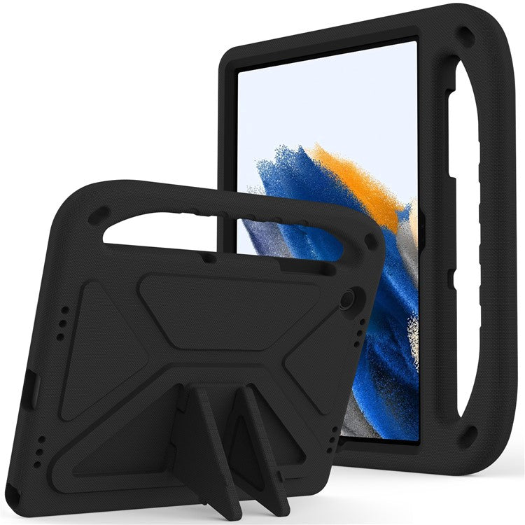 For Samsung Galaxy Tab A9+ Case Handle Design EVA Tablet Cover with Kickstand - Black