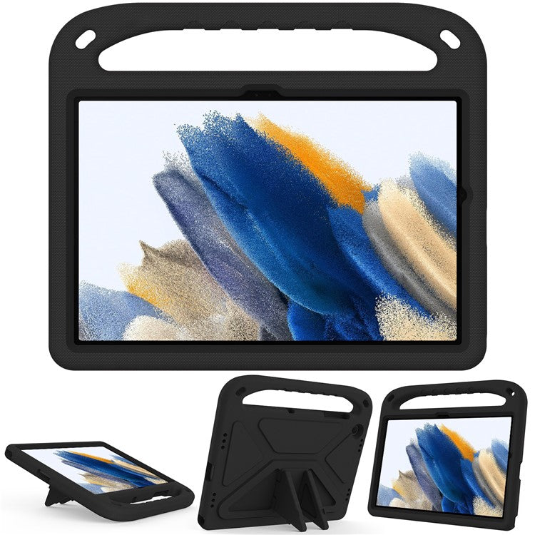 For Samsung Galaxy Tab A9+ Case Handle Design EVA Tablet Cover with Kickstand - Black