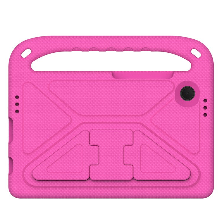 For Samsung Galaxy Tab A9 Case Shockproof Kickstand EVA Tablet Cover with Handle - Rose