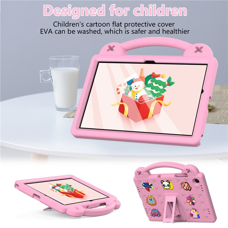 For Samsung Galaxy Tab A9+ Case EVA Protective Tablet Cover Kids Friendly Grip Handle Kickstand Case - Pink