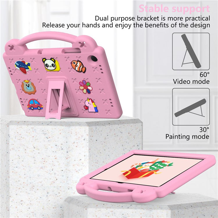 For Samsung Galaxy Tab A9+ Case EVA Protective Tablet Cover Kids Friendly Grip Handle Kickstand Case - Pink