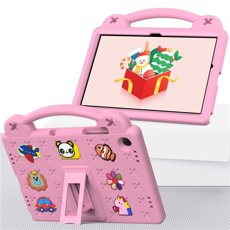 For Samsung Galaxy Tab A9+ Case EVA Protective Tablet Cover Kids Friendly Grip Handle Kickstand Case - Pink