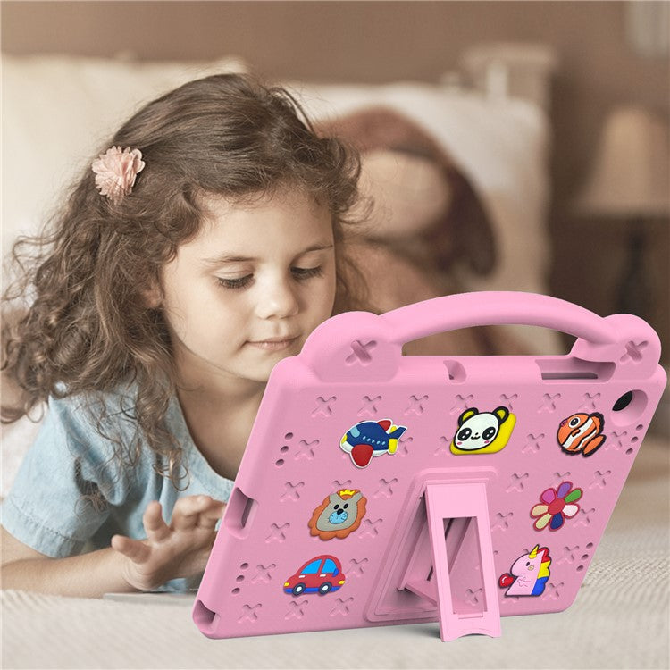 For Samsung Galaxy Tab A9+ Case EVA Protective Tablet Cover Kids Friendly Grip Handle Kickstand Case - Pink