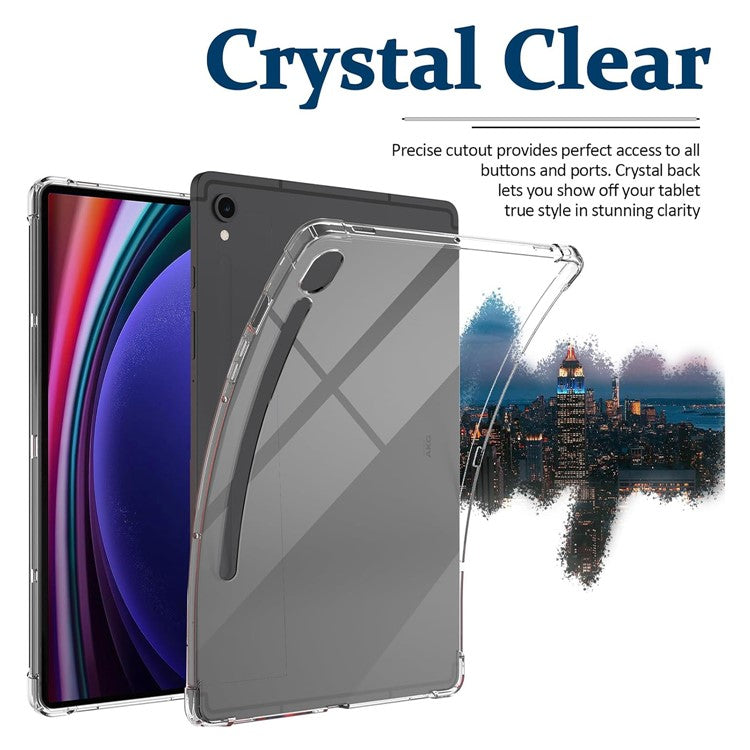 For Samsung Galaxy Tab S9 FE Case TPU Cover HD Transparent Drop Protection Tablet Shell