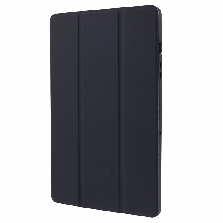 For Samsung Galaxy Tab A9 Tri-fold Stand Cover PU Leather Honeycomb Texture Tablet Case - Black