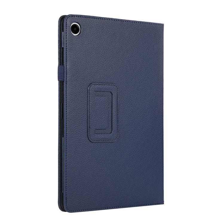 For Samsung Galaxy Tab A9+ Case Scratch-proof Leather Tablet Protective Cover - Dark Blue