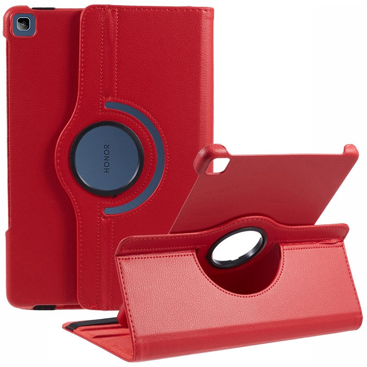 For Huawei Enjoy Tablet 2 / MatePad T 10S 10.1 inch / Pad X6 9.7 inch / Pad X8 / Pad 6 10.1-inch Case Leather+TPU Rotating Stand Tablet Cover - Red