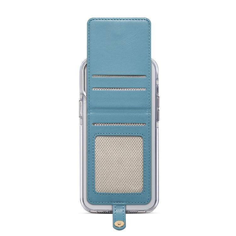 Adhesive Card Holder Kickstand RFID Blocking Credit Card Sleeves Sticker for Smartphones - Blue