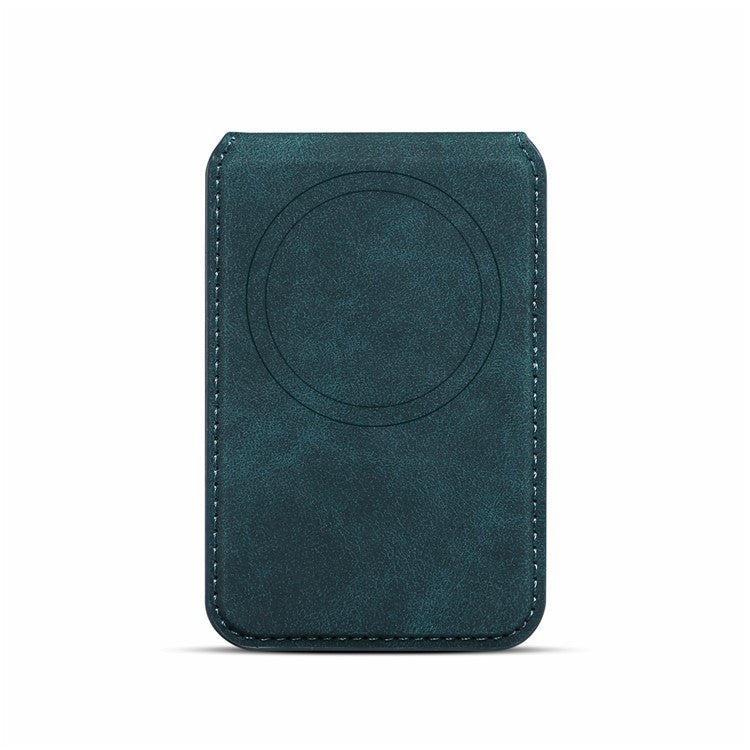 ESEBLE Magnetic Card Holder Compatible with MagSafe RFID Blocking Phone Leather Wallet Kickstand - Dark Green