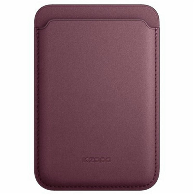 KZDOO Mag Elite Wallet Magnetic Card Holder Compatible with MagSafe Cell Phone Leather Wallet - Purple