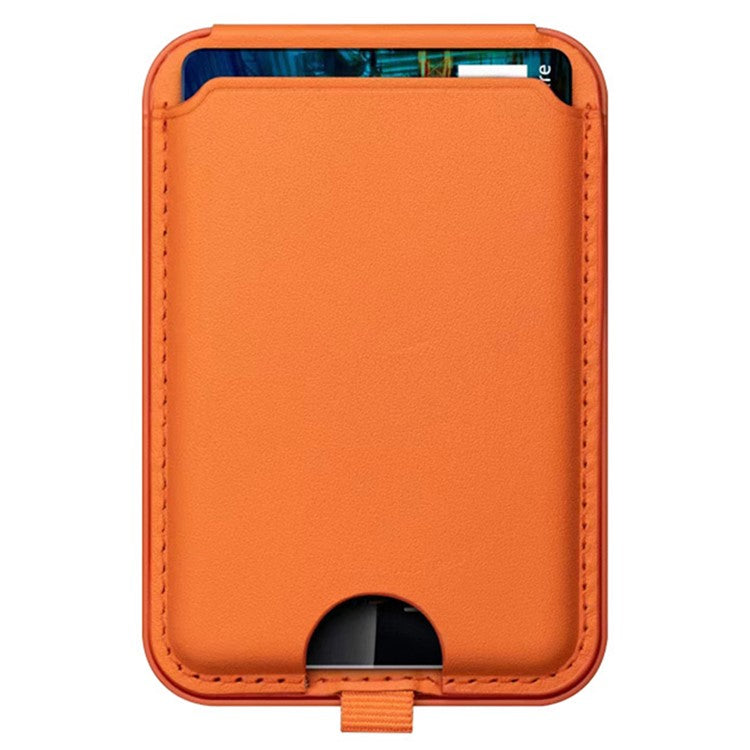 ILEX PACK Compatible with MagSafe Card Bag for Mobile Phone with Adjustable Kickstand - Orange