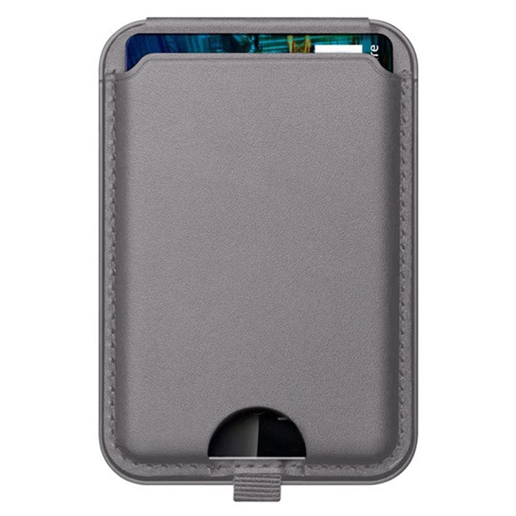 ILEX PACK Compatible with MagSafe Card Bag for Mobile Phone with Adjustable Kickstand - Grey