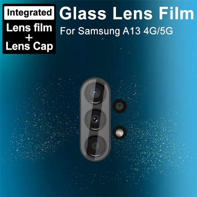 IMAK For Samsung Galaxy A13 4G / 5G Rear Lens Film Integrated Tempered Glass Camera Lens Protector + Acrylic Lens Cap