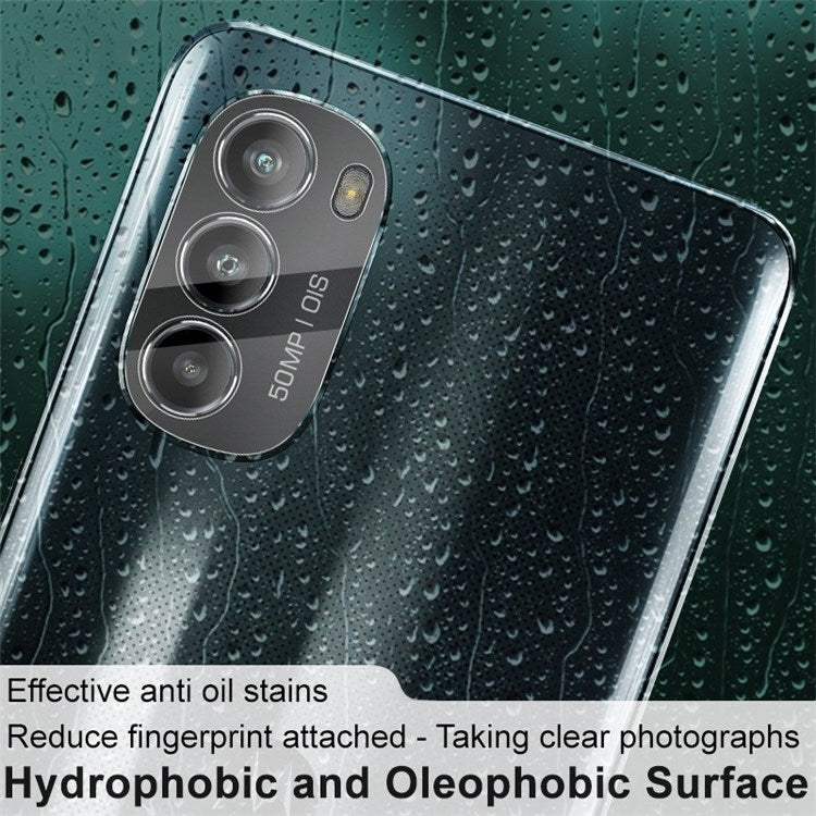 IMAK For Motorola Moto G82 5G Integrated Camera Lens Protector Ultra Clear Tempered Glass Lens Film + Acrylic Lens Cap