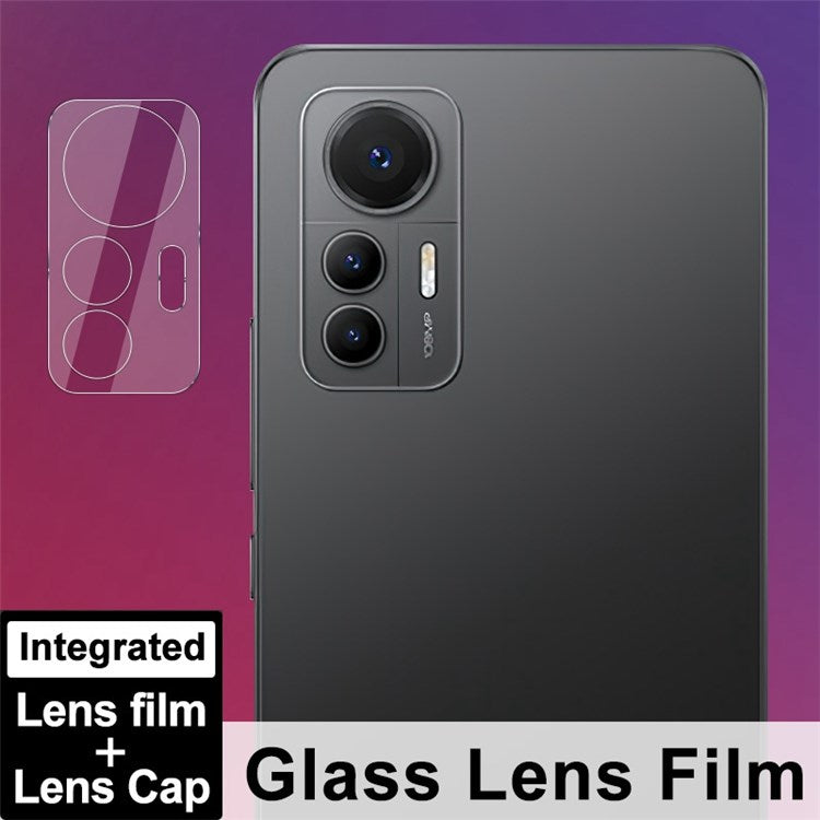 IMAK For Xiaomi 12 Lite 5G Camera Lens Protector HD Clear Tempered Glass Lens Film + Acrylic Lens Cap