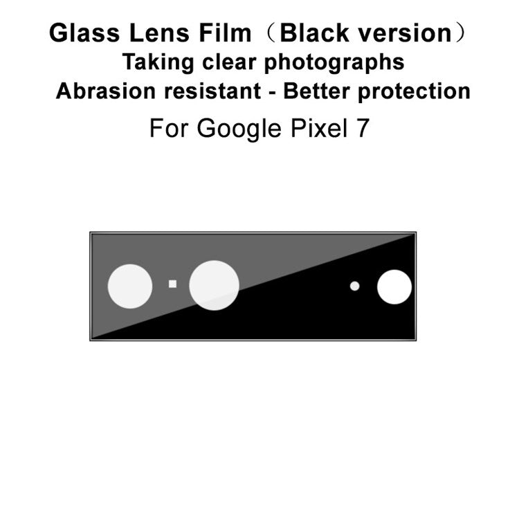 IMAK For Google Pixel 7 5G HD Clear Camera Lens Protector Anti-Scratch  Tempered Glass Lens Film (Black Version)