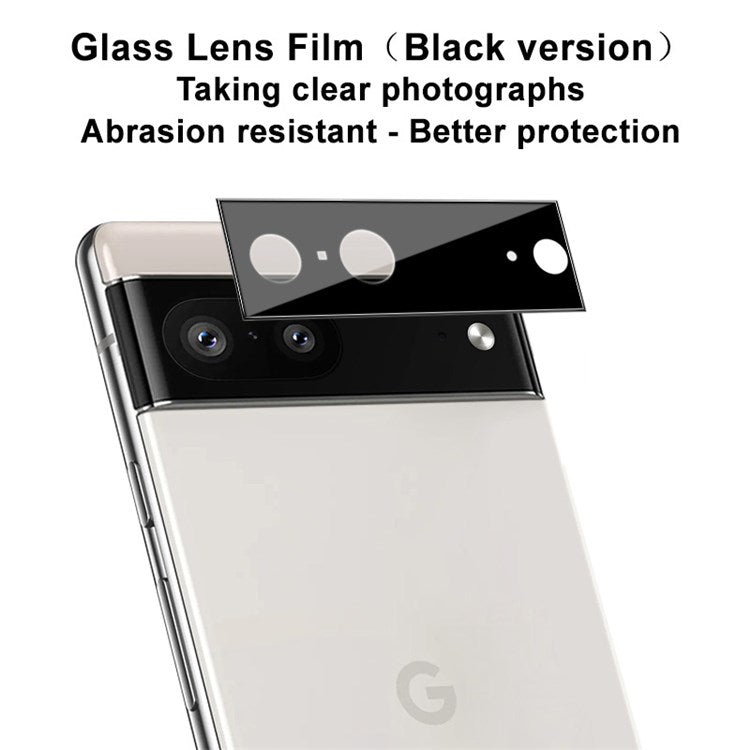 IMAK For Google Pixel 7 5G HD Clear Camera Lens Protector Anti-Scratch  Tempered Glass Lens Film (Black Version)