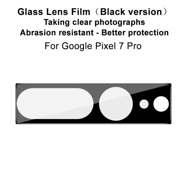 IMAK For Google Pixel 7 Pro 5G Tempered Glass Camera Lens Protector HD Clear Rear Camera Protective Film (Black Version)