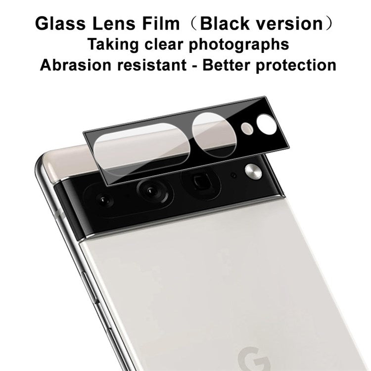 IMAK For Google Pixel 7 Pro 5G Tempered Glass Camera Lens Protector HD Clear Rear Camera Protective Film (Black Version)