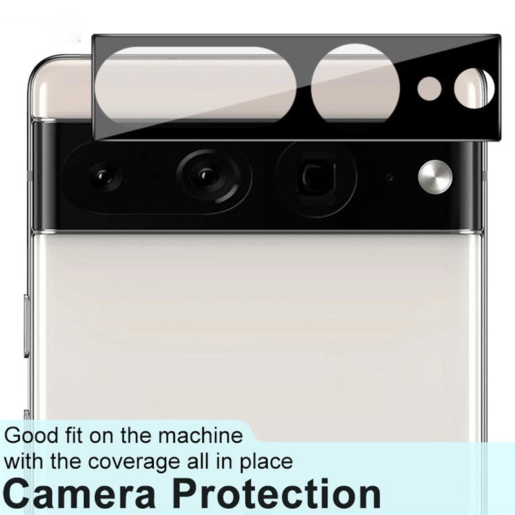 IMAK For Google Pixel 7 Pro 5G Tempered Glass Camera Lens Protector HD Clear Rear Camera Protective Film (Black Version)