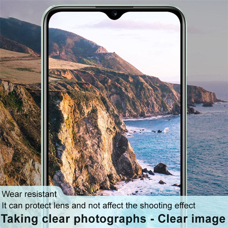 IMAK For Realme Narzo 50i Camera Lens Protector Tempered Glass HD Clear Protective Film (Black Version)