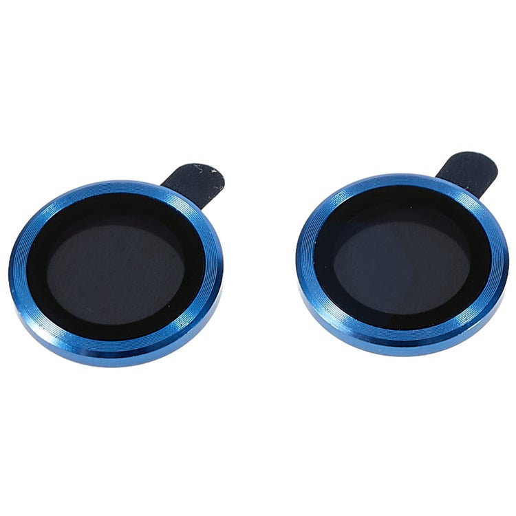 2Pcs / Set Phone Rear Camera Lens Protector for iPhone 14 6.1 inch / 14 Plus 6.7 inch, Anti-scratch High Transmittance Tempered Glass Lens Protection Film - Blue