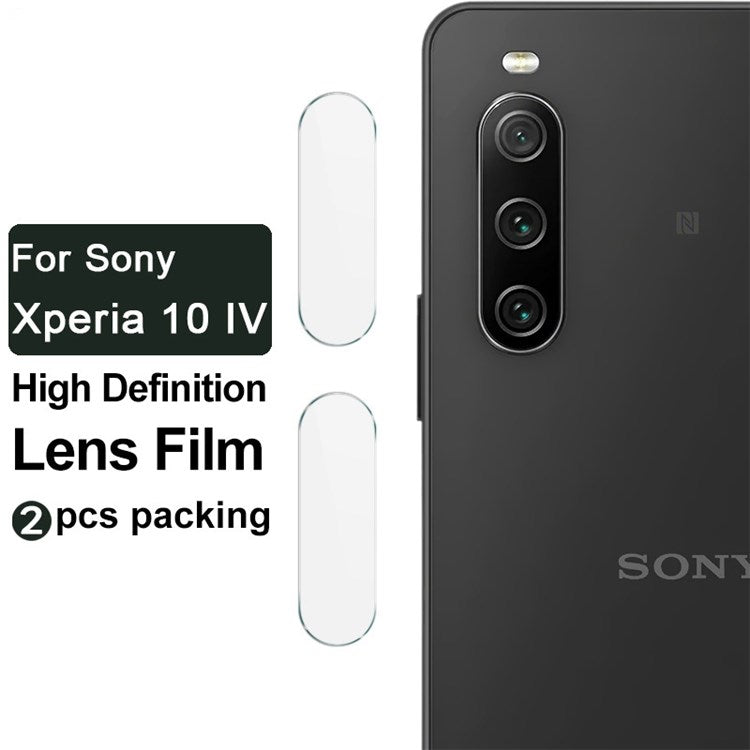 IMAK 2Pcs / Pack Lens Protector for Sony Xperia 10 IV 5G, Scratch Resistant HD Clear Tempered Glass Lens Film