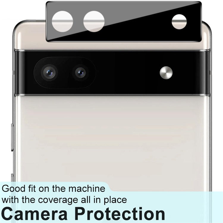 IMAK For Google Pixel 6a Camera Lens Protector Tempered Glass Wear-resistant Anti-scratch Bubble-free Film (Black Version)