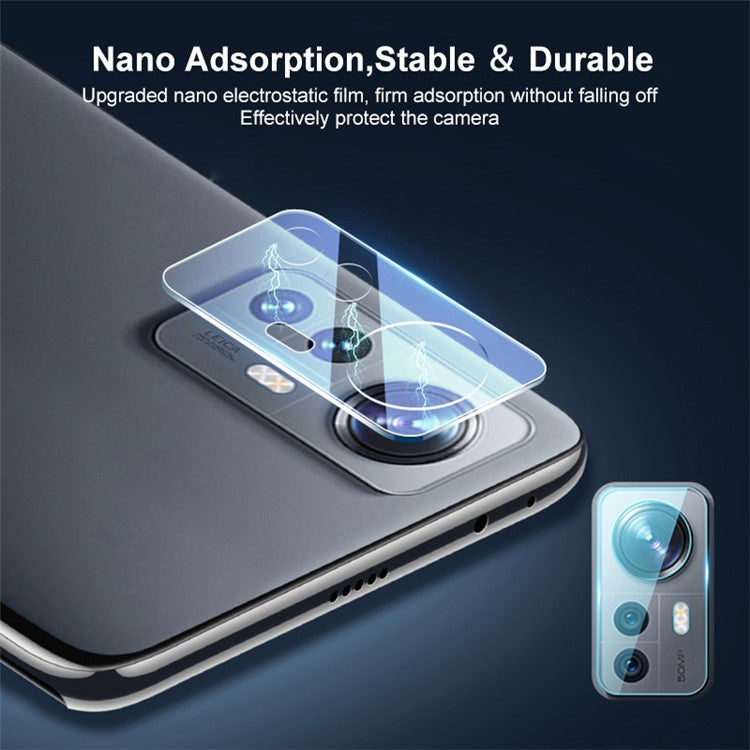 ENKAY HAT PRINCE 2Pcs / Set for Xiaomi 12 Pro 5G / 12S Pro 5G / 12 Pro (Dimensity) 5G Camera Lens Protector Full Cover Full Glue 0.2mm 9H High Aluminum-silicon Glass Film