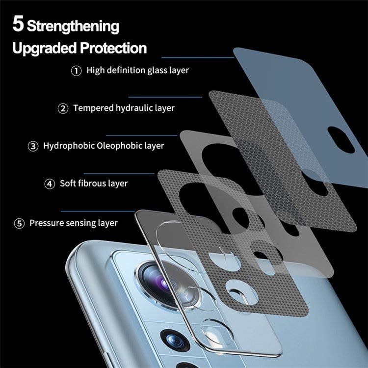 ENKAY HAT PRINCE For Xiaomi 12 Pro 5G / 12 Pro (Dimensity) 5G / 12S Pro 5G High Aluminum-silicon Glass Camera Lens Protector 0.2mm 9H Full Cover Film