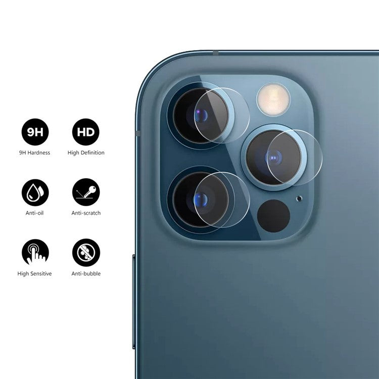 ENKAY HAT PRINCE 2 Sets for iPhone 14 Pro 6.1 inch / 14 Pro Max 6.7 inch 0.2mm Camera Lens Protector Ultra Clear Tempered Glass Film (3Pcs / Set)