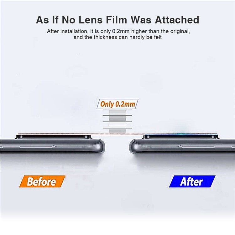 HAT PRINCE ENKAY For Samsung Galaxy Z Fold4 5G 1 Set Camera Lens Protector Tempered Glass Aluminum Alloy Ring HD Clear Lens Film - Black